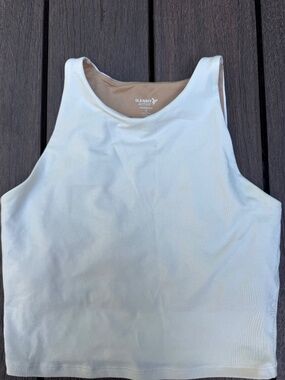 White halter crop tank old navy medium